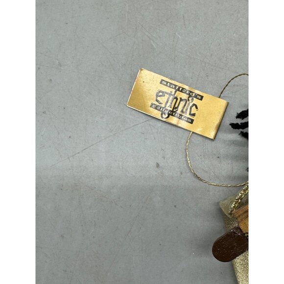 Handcrafted Ethnic Collection Doll With Gold & Brown Outfit Christmas ornament - Picture 2 of 8